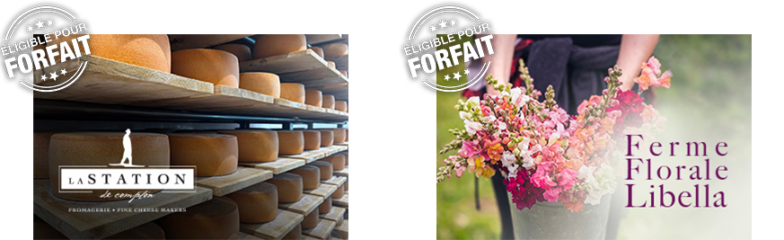 Forfait disponible entre la Fromagerie La Station et le ferme Florale Libella – Créateurs de saveurs