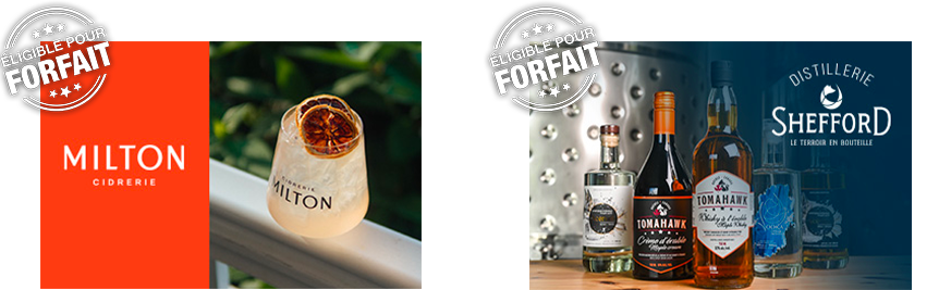 Forfait disponible entre la Cidrerie Milton et la Distillerie Shefford – Créateurs de saveurs