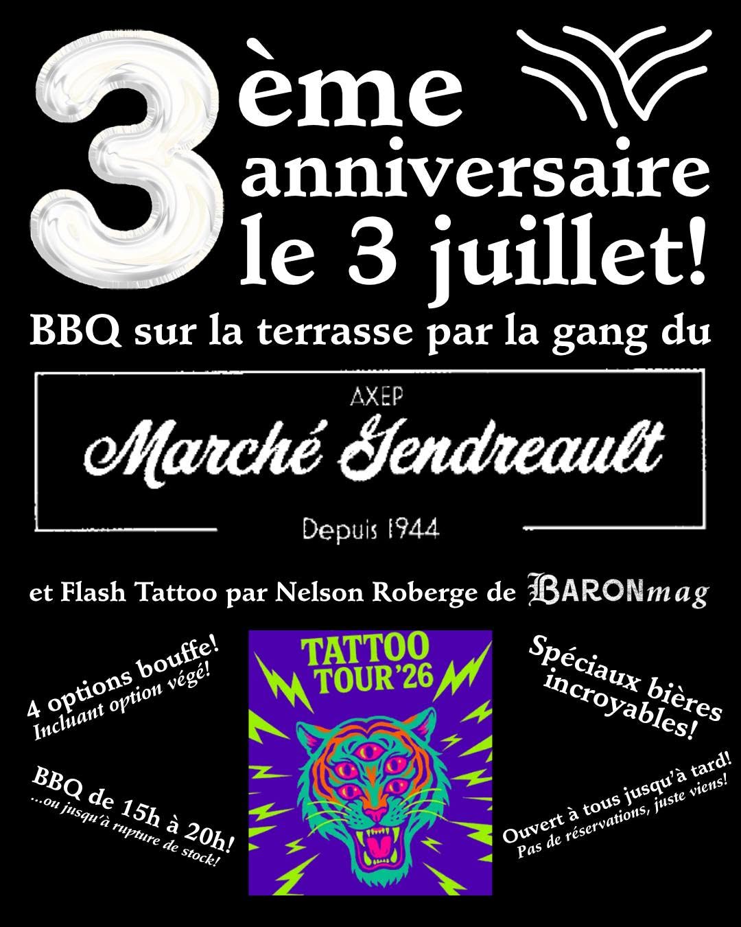 affiche du 3e anniversaire de l'autre brasserie